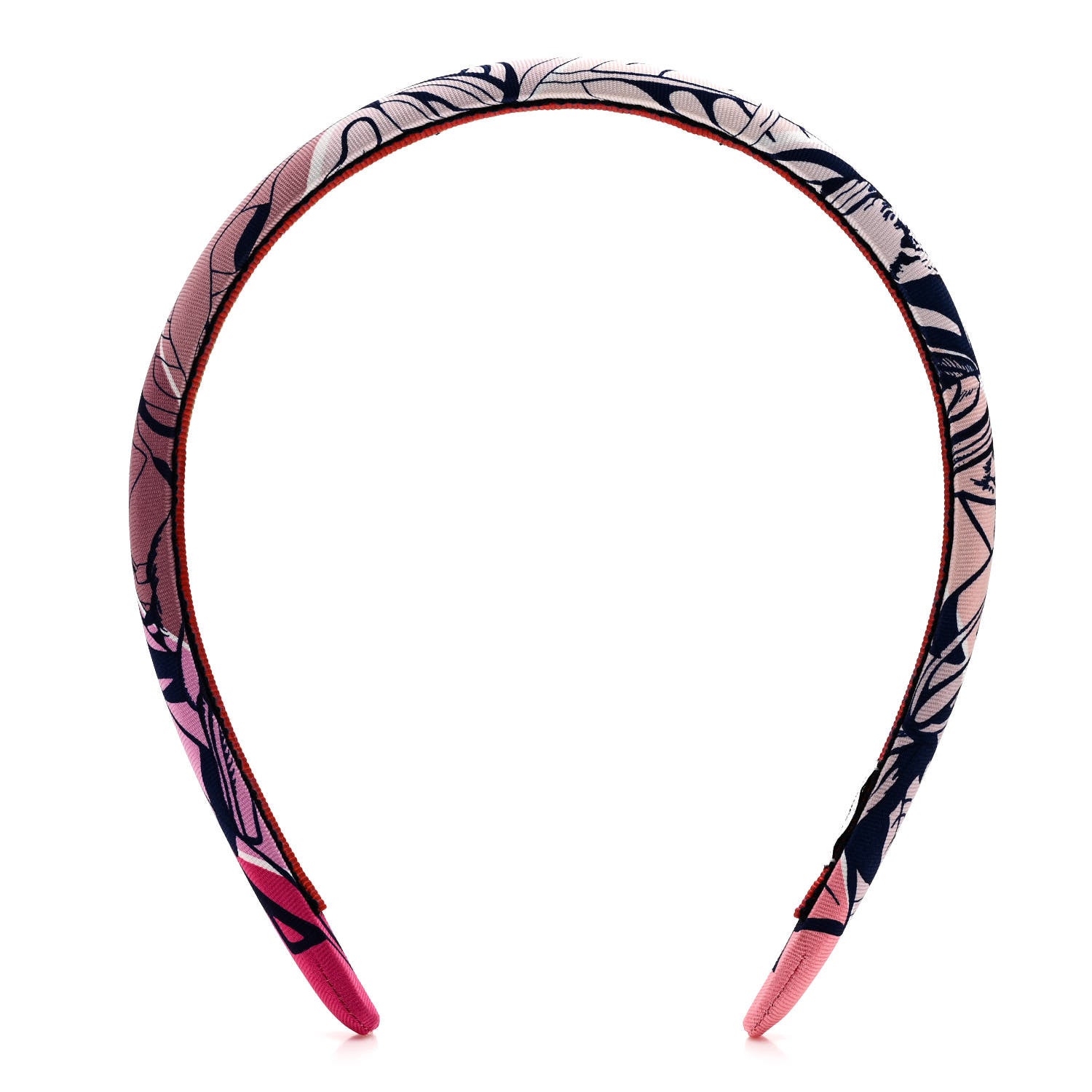 Hermes Silk Twill Jungle Love Rainbow Elsa Headband Rose 3 of 5