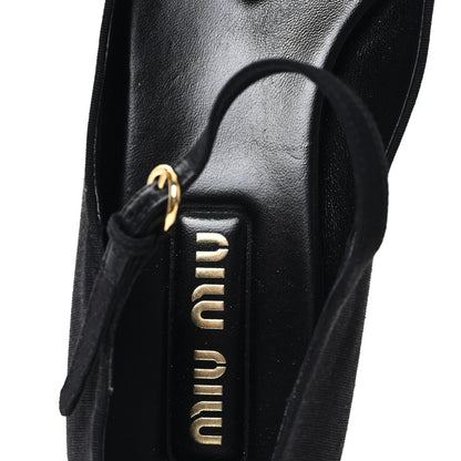 Miu Miu Grosgrain Moire Mary Jane Pumps 40 Black 8 of 8