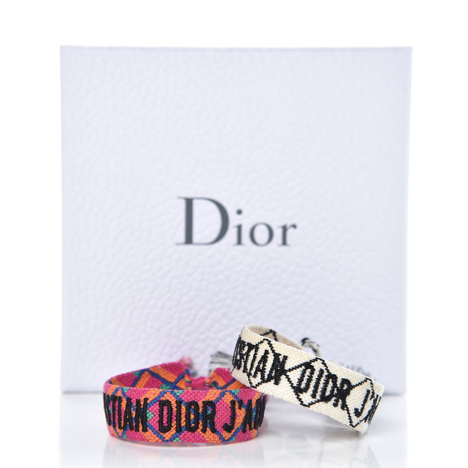 Christian Dior Woven Cotton J'Adior Friendship Bracelet Set 4 of 4