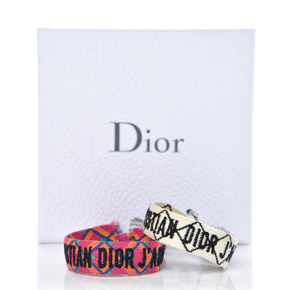 Christian Dior Woven Cotton J'Adior Friendship Bracelet Set 4 of 4