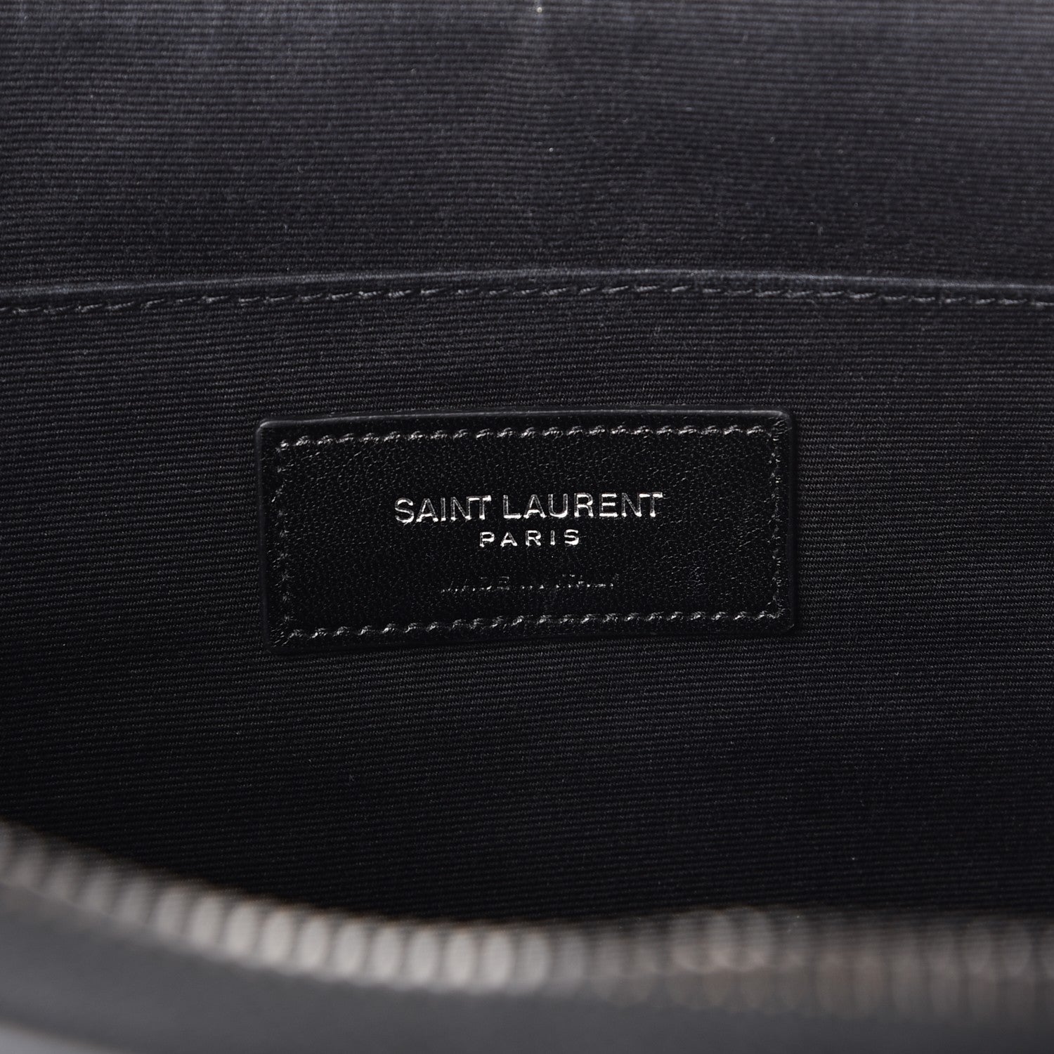 Saint Laurent Lambskin Mixed Matelasse Classic Monogram Zipped Document Holder Black 6 of 8