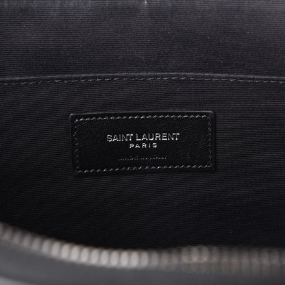 Saint Laurent Lambskin Mixed Matelasse Classic Monogram Zipped Document Holder Black 6 of 8