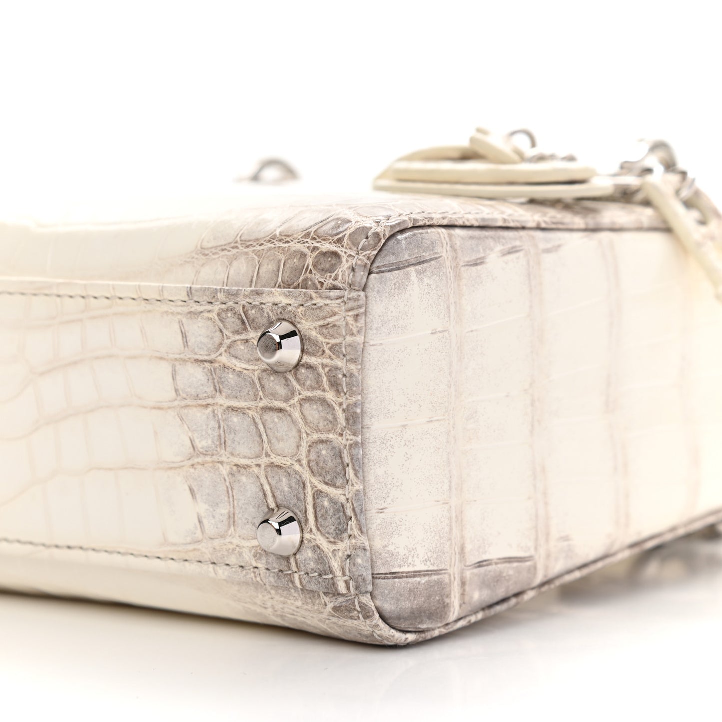 Niloticus Crocodile Himalaya Mini Lady Dior White