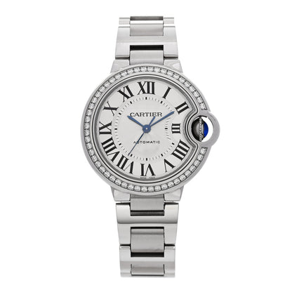 Cartier Stainless Steel Diamond Bezel 33mm Ballon Bleu De Cartier Automatic Watch 1 of 5