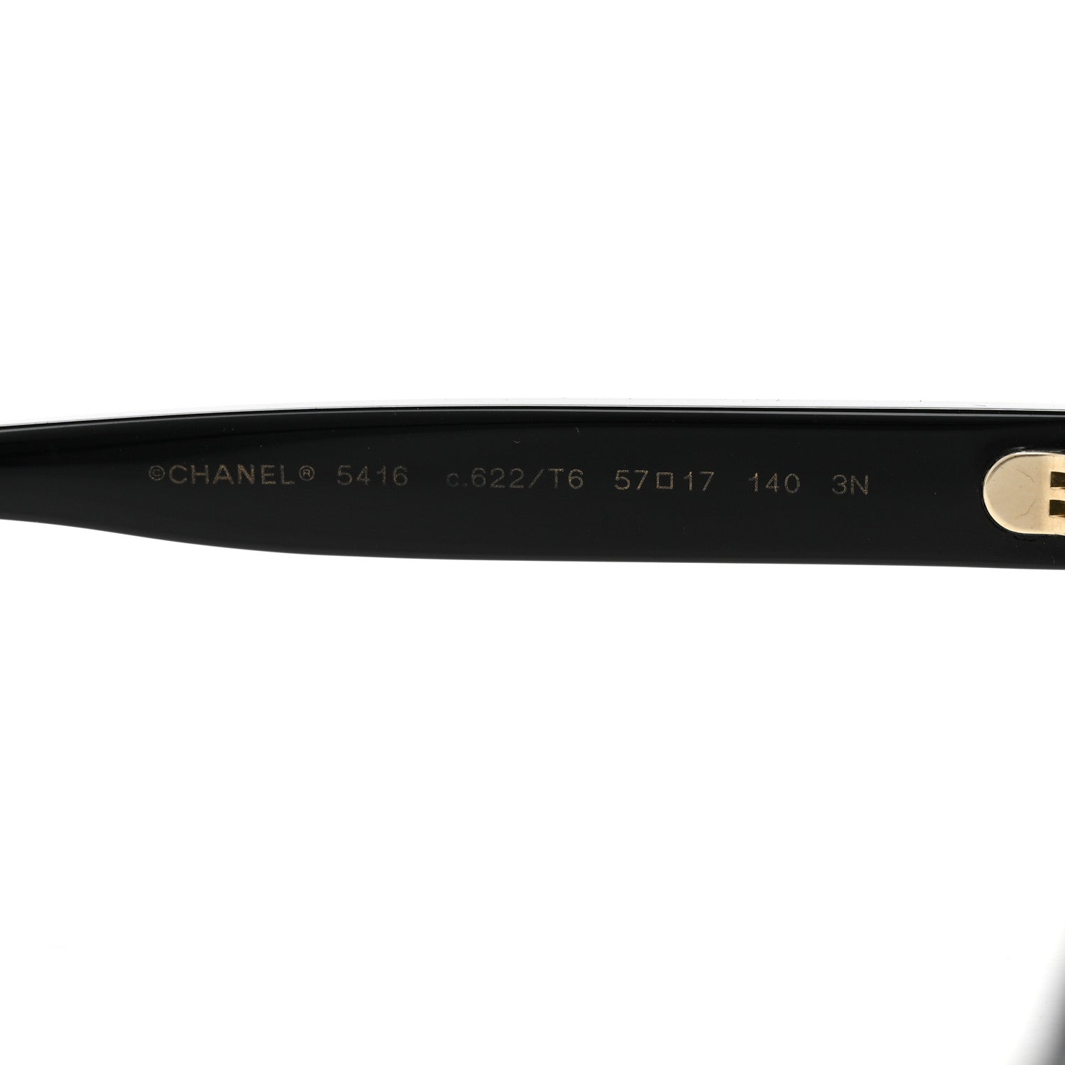 Chanel Acetate Oval Sunglasses 5416 Black Beige 7 of 8