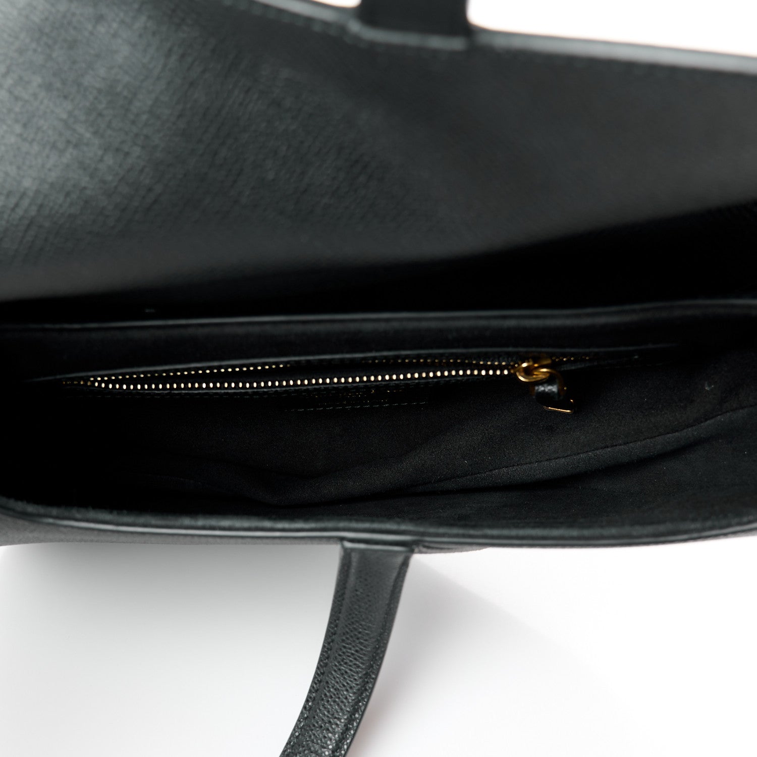 Christian Dior Grained Calfskin Saddle Bag With Strap Black 5 of 9