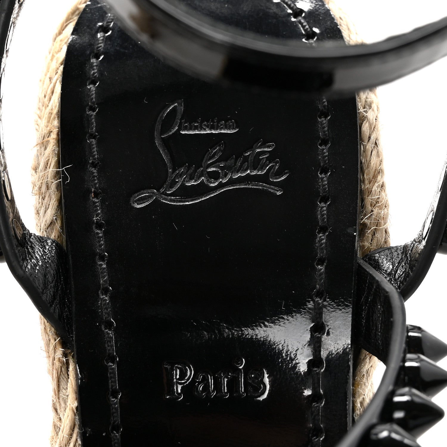 Christian Louboutin Patent Mafaldina 120 Wedge Sandals 37 Black 7 of 10