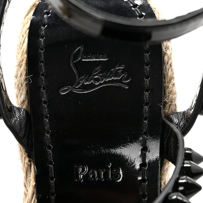 Christian Louboutin Patent Mafaldina 120 Wedge Sandals 37 Black 7 of 10