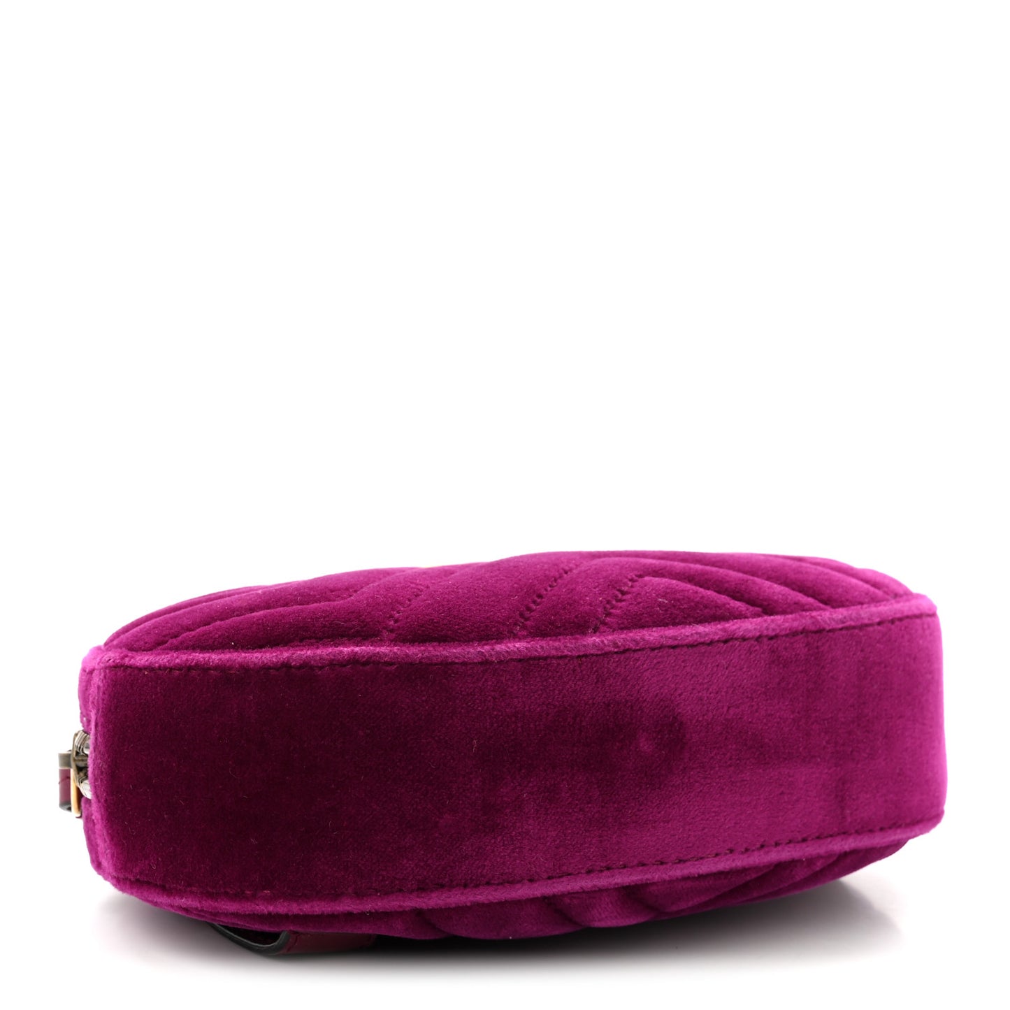 Velvet Matelasse GG Marmont Belt Bag 75 30 Fuchsia Violet Cyclamen