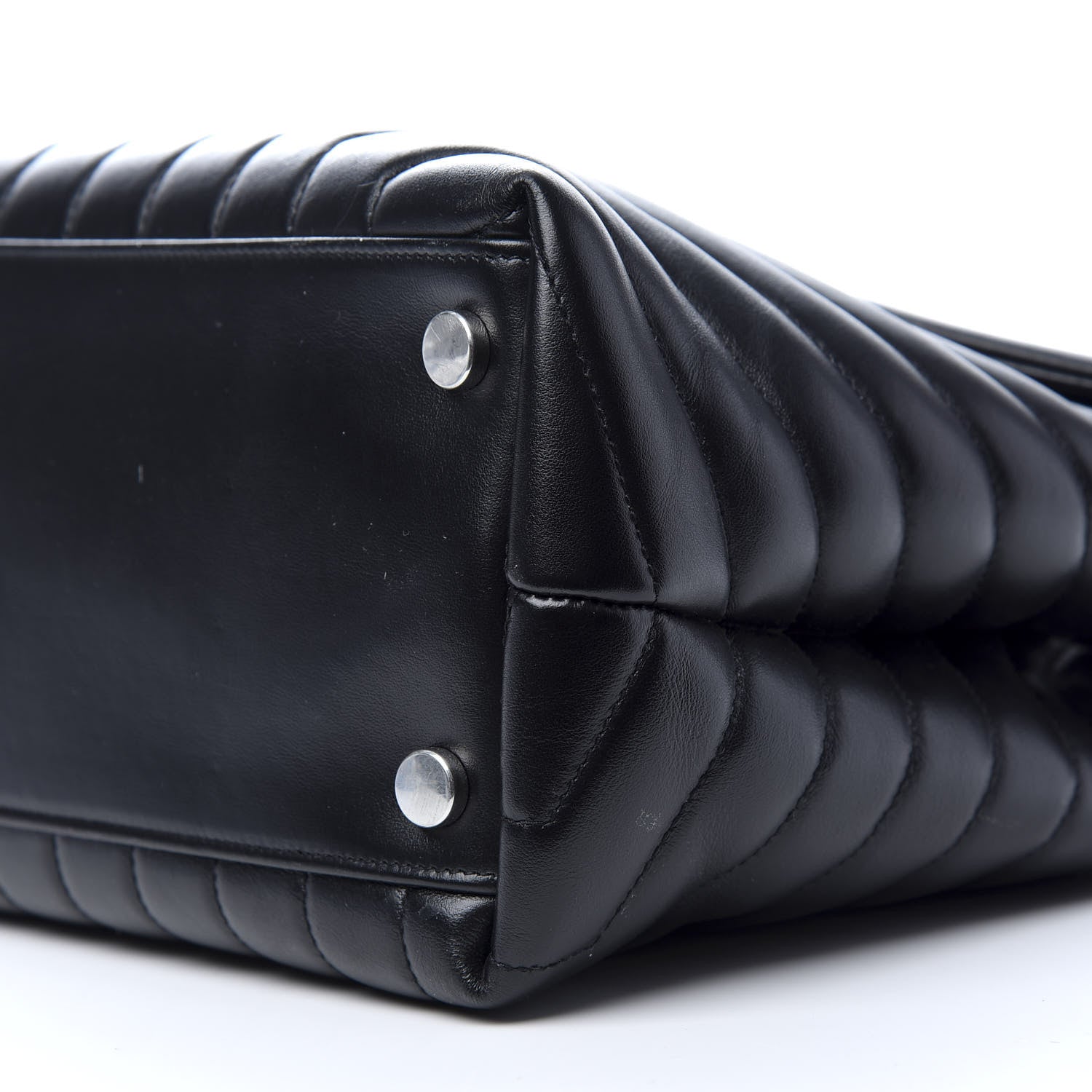 Saint Laurent Calfskin Y Quilted Monogram Large Loulou Chain Satchel Black 8 of 9