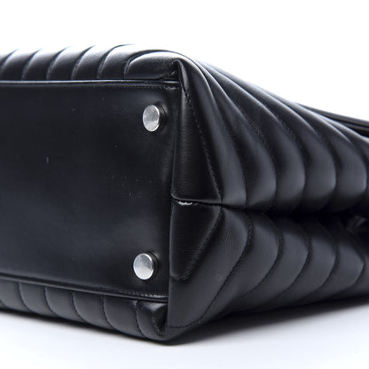 Saint Laurent Calfskin Y Quilted Monogram Large Loulou Chain Satchel Black 8 of 9