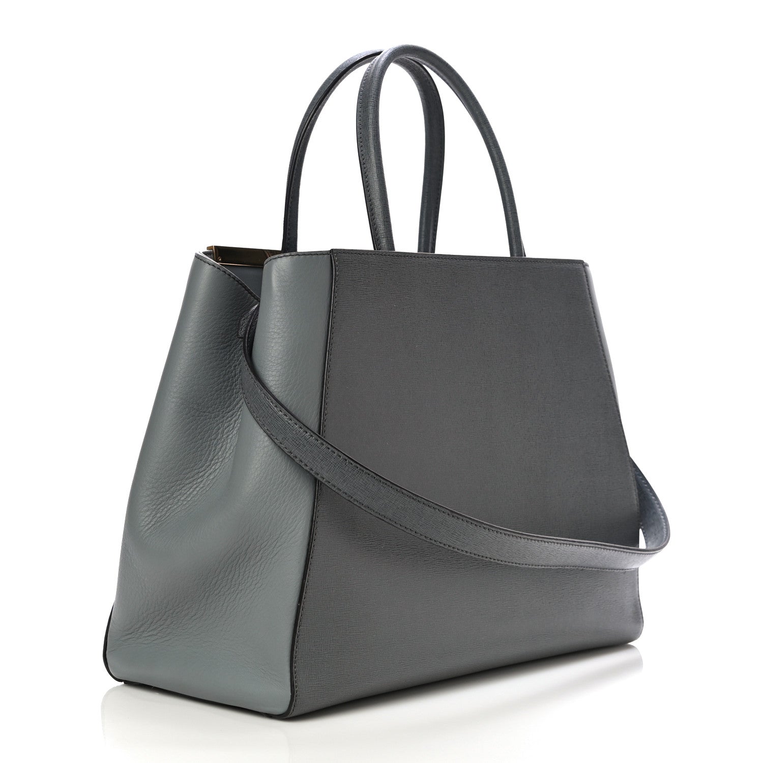 Fendi Vitello Elite Regular 2Jours Tote Grey 2 of 11