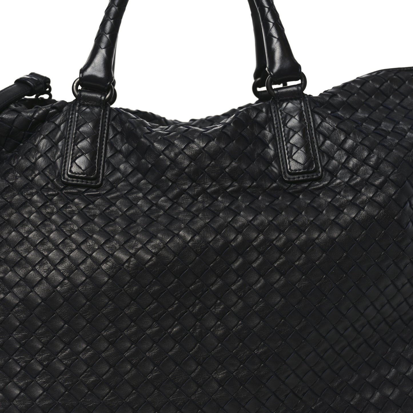 Nappa Intrecciato Maxi Convertible Tote Black