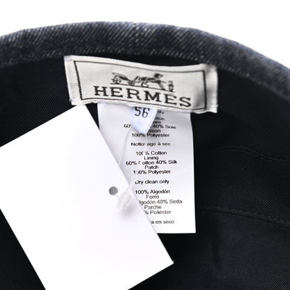 Hermes Denim Saint-Honore Beret 56 Indigo 10 of 10