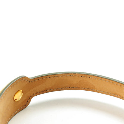 Balenciaga Chevre Hamilton Gold Metallic Edge Hardware Triple Tour M Bracelet Vert Lichen 7 of 8
