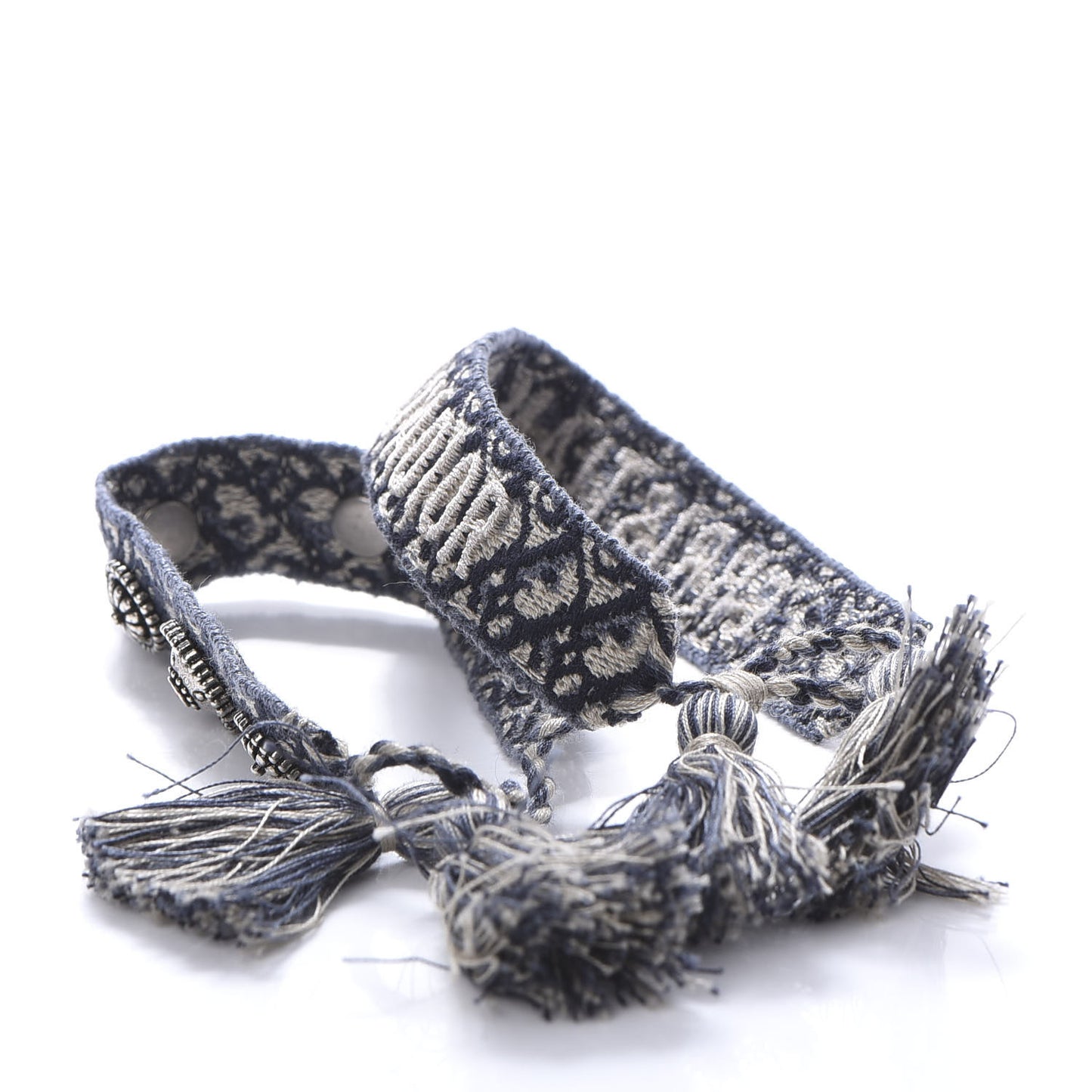 Woven Cotton Oblique J'Adior Friendship Bracelet Set Blue