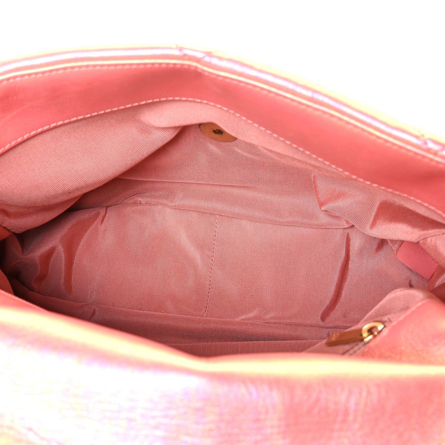 Chanel Iridescent Lambskin Quilted Large Chanel 19 Flap Pink 4 of 9