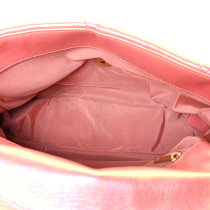 Chanel Iridescent Lambskin Quilted Large Chanel 19 Flap Pink 4 of 9