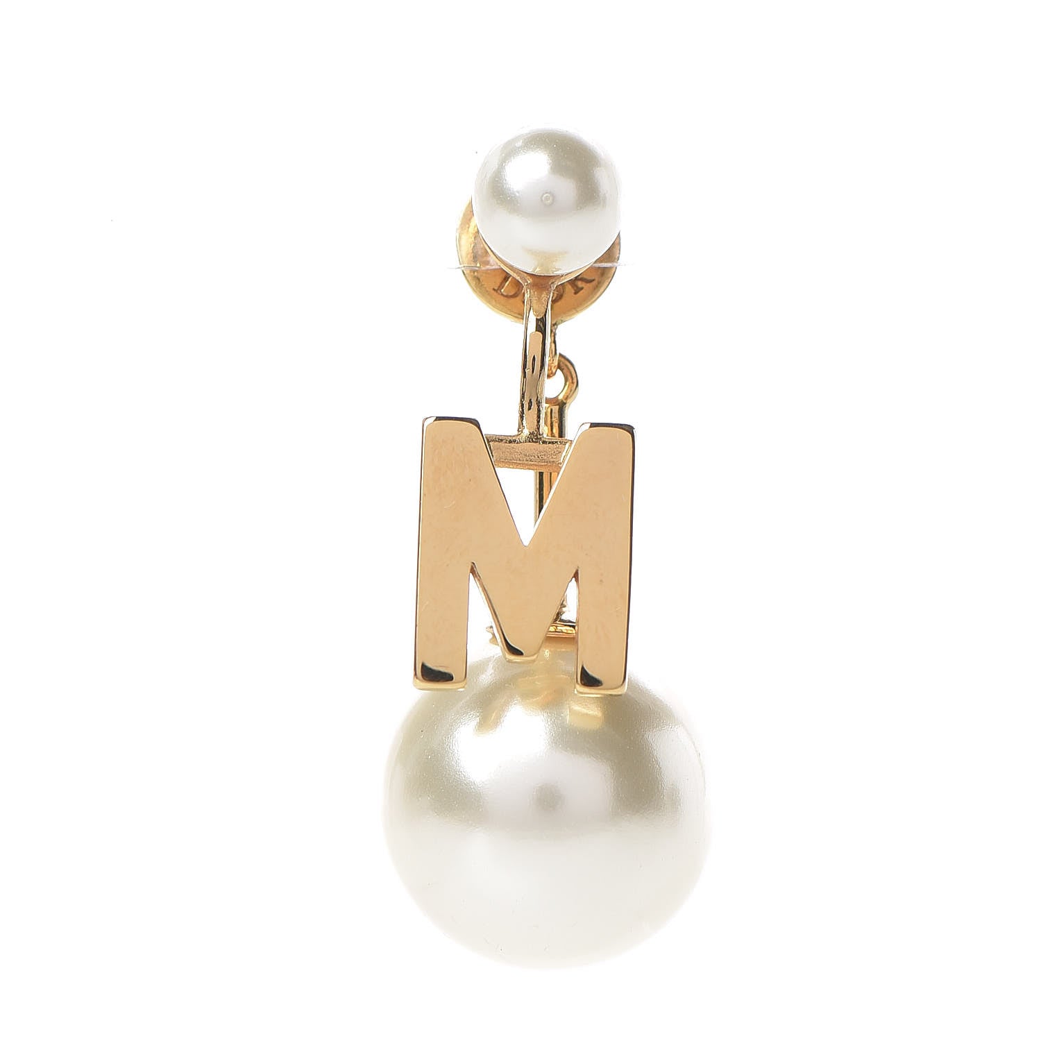 Christian Dior Pearl My ABCDior Tribale Earring Gold 1 of 5