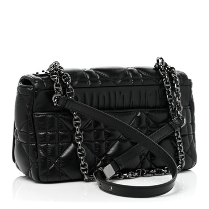 Christian Dior Calfskin Macrocannage Medium Caro Bag Black 3 of 10