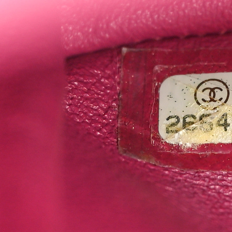 Chanel Lambskin Chevron Quilted Medium Double Flap Pink 7 of 11