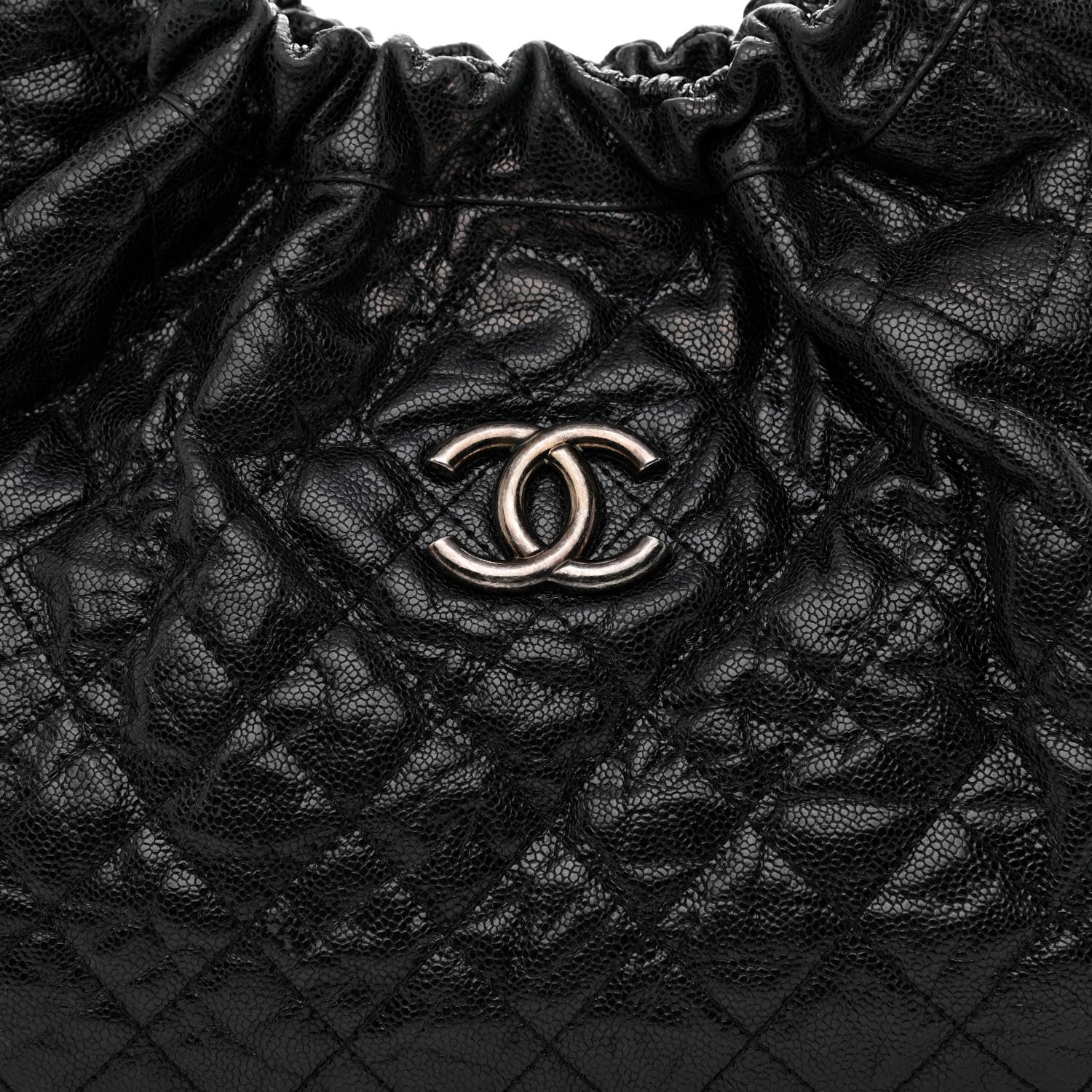 Chanel Caviar Quilted Medium Elastic Shopping Tote Black 8 of 10