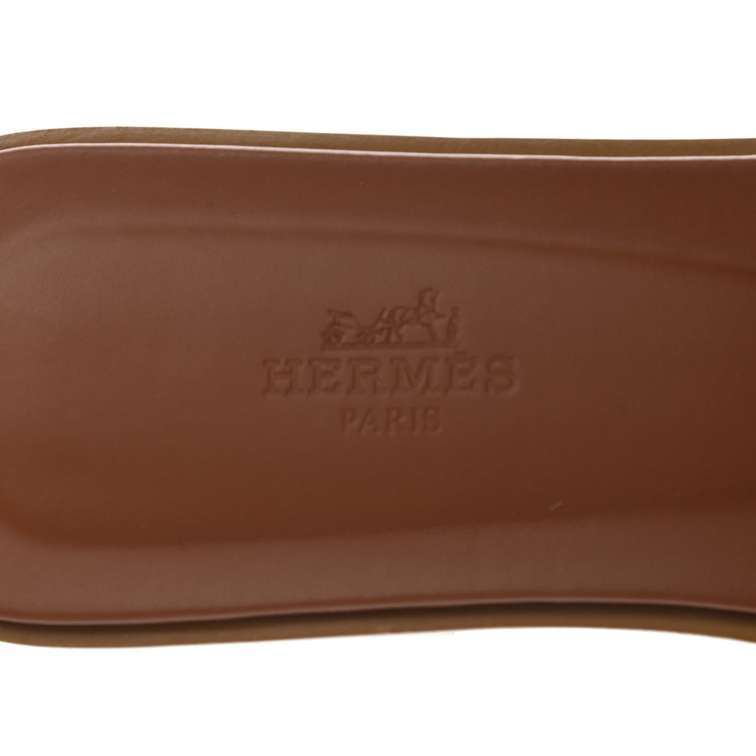 Hermes Box Calfskin Oran Sandals 39 Gold 7 of 9