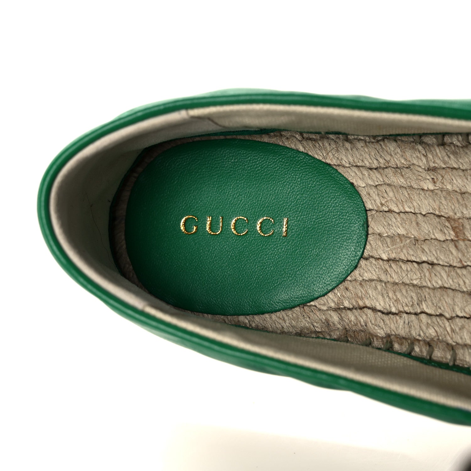 Gucci Nappa Matelasse GG Marmont Espadrilles 38 New Shamrock 7 of 8