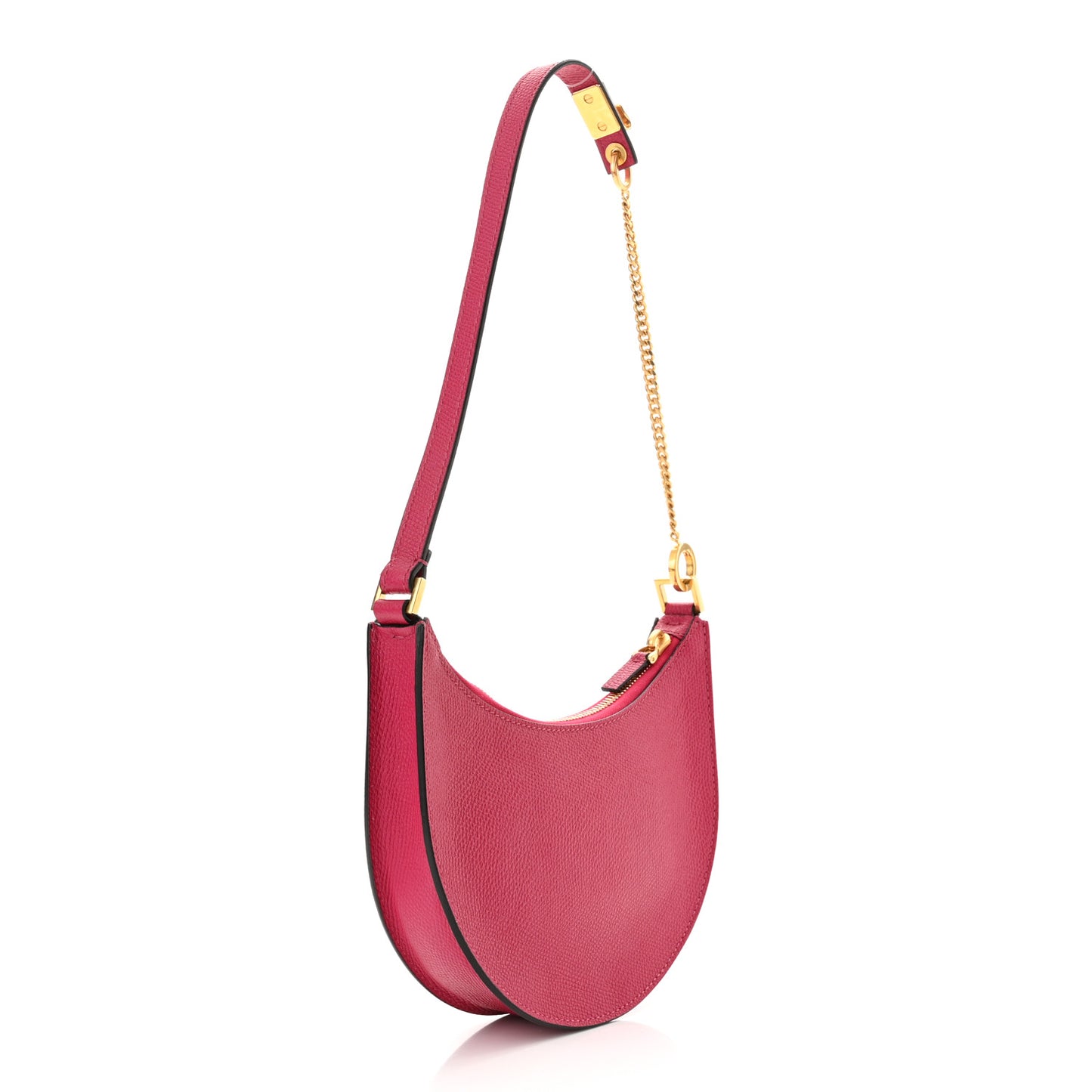 Grainy Calfskin Mini Vlogo Hobo Bag Blossom