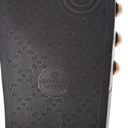 Gucci GG Supreme Monogram Slide Pearls Sandals 39 Beige 6 of 7