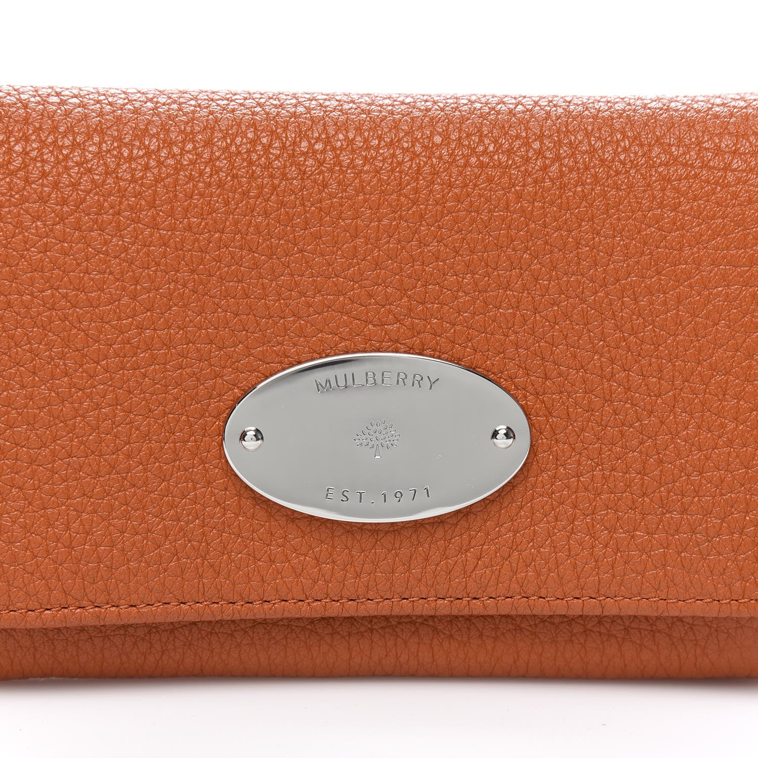 Mulberry Soft Grain Calfskin French Purse Wallet Pumpkin 7 of 8