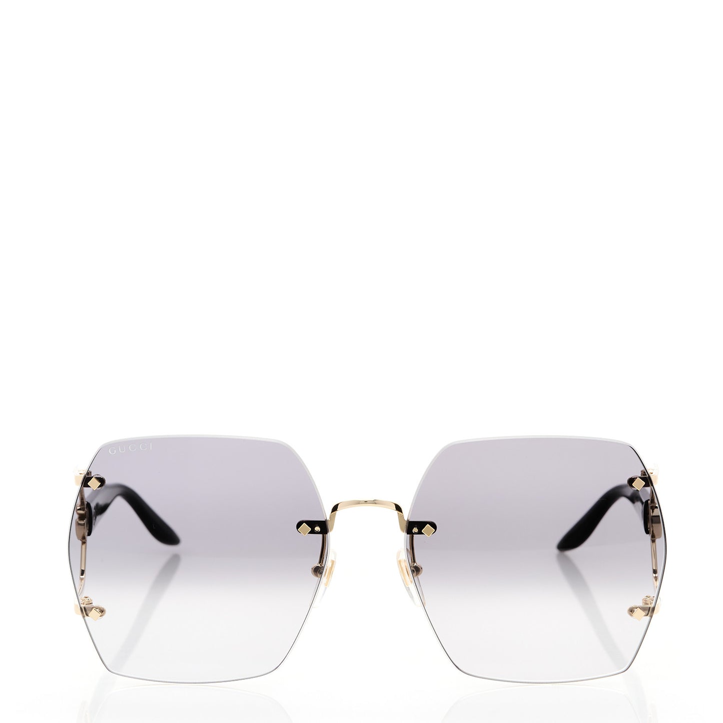 Metal Diapason Rimless Geometric Sunglasses GG1562S Black