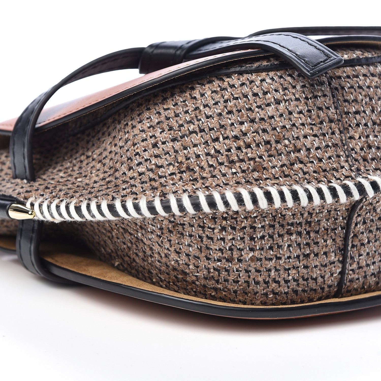 Loewe Calfskin Tweed Small Gate Crossbody Bag Tan 7 of 9