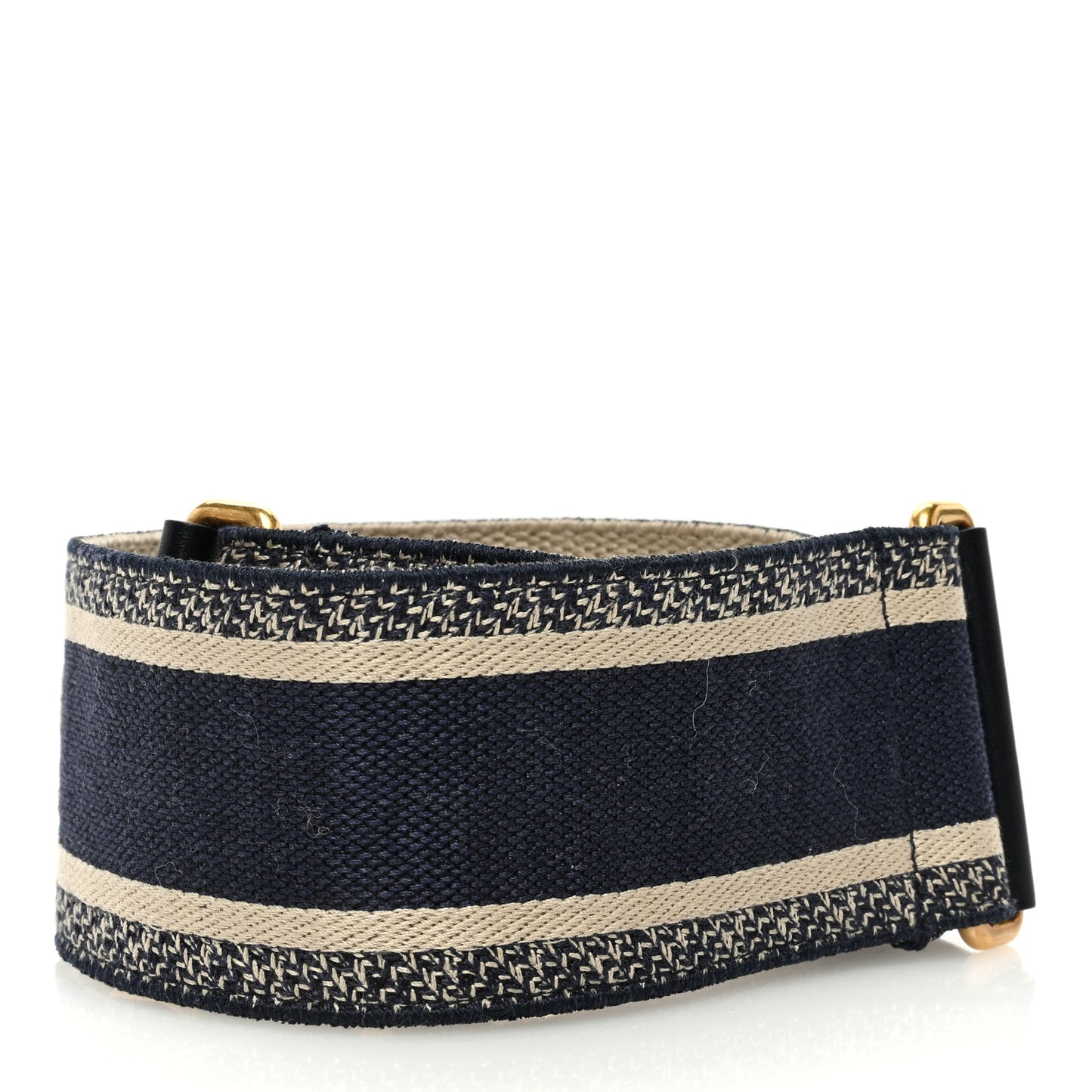 Canvas Embroidered Shoulder Strap Blue