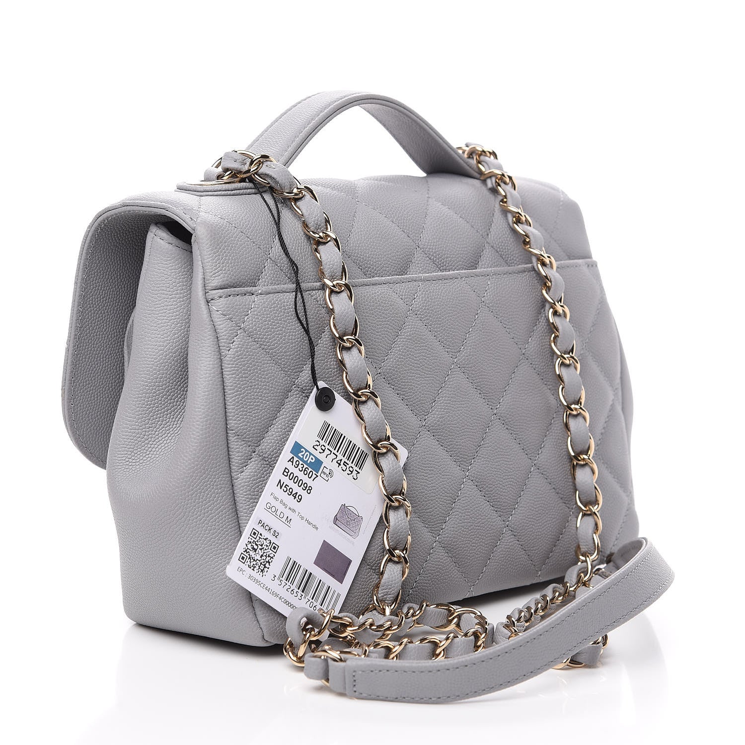 Chanel Caviar Quilted Medium Business Affinity Flap Grey 2 of 10