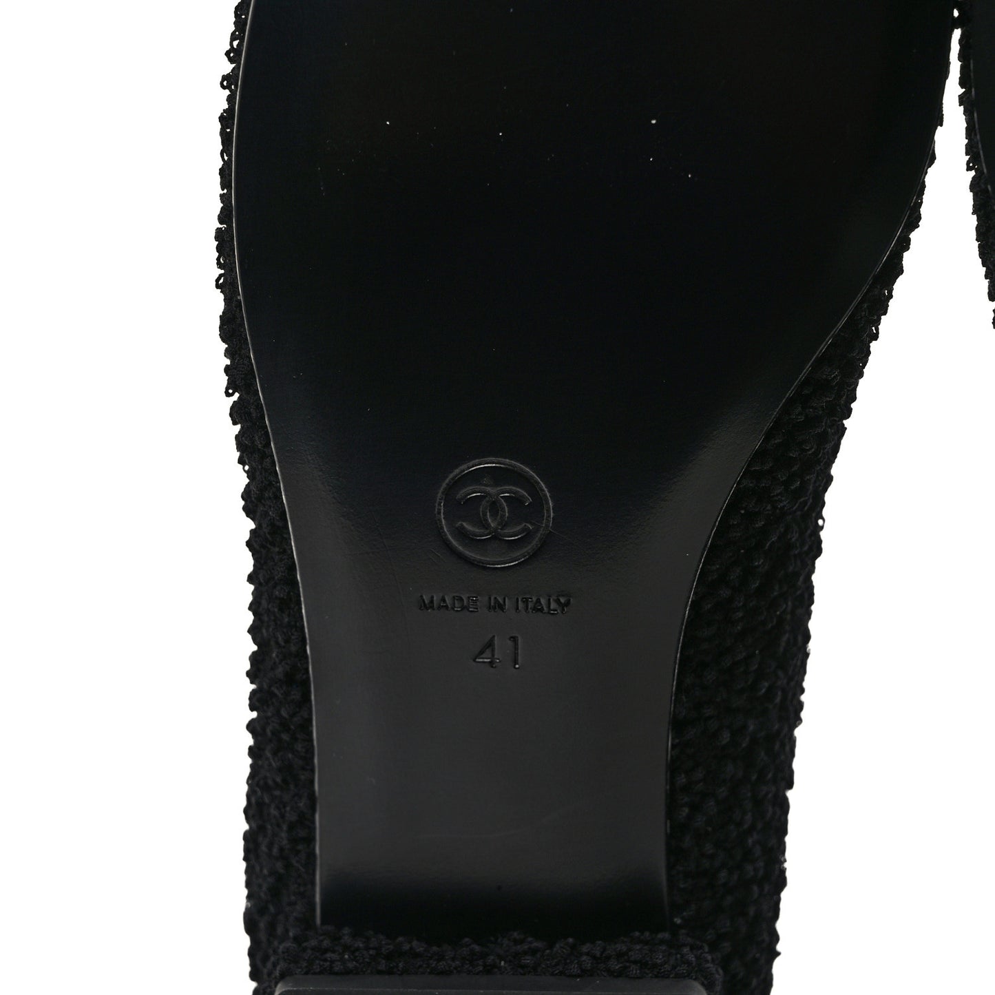 Tweed Patent Mary Jane Flats 41 Black