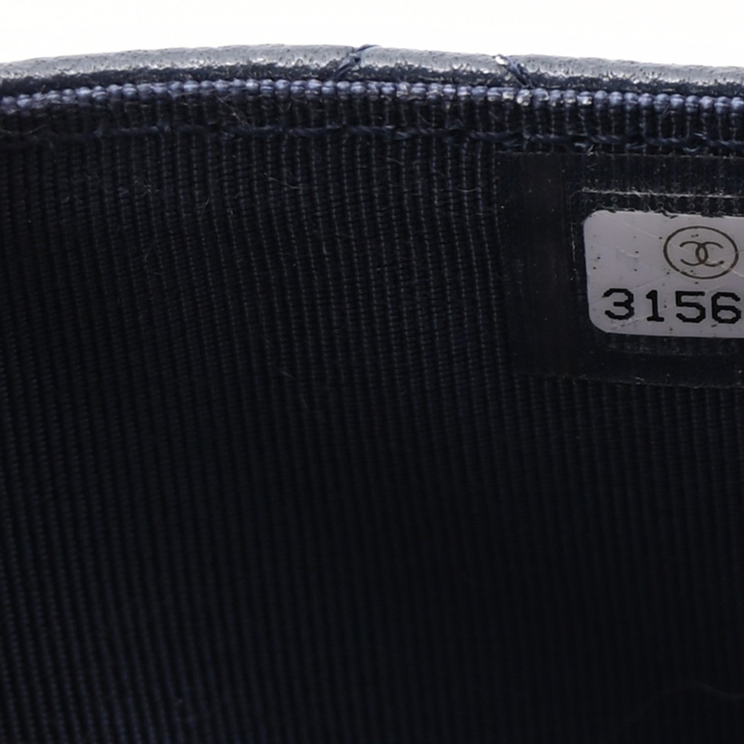 Chanel Caviar Quilted Flap Card Holder Wallet Navy Blue 8 of 9