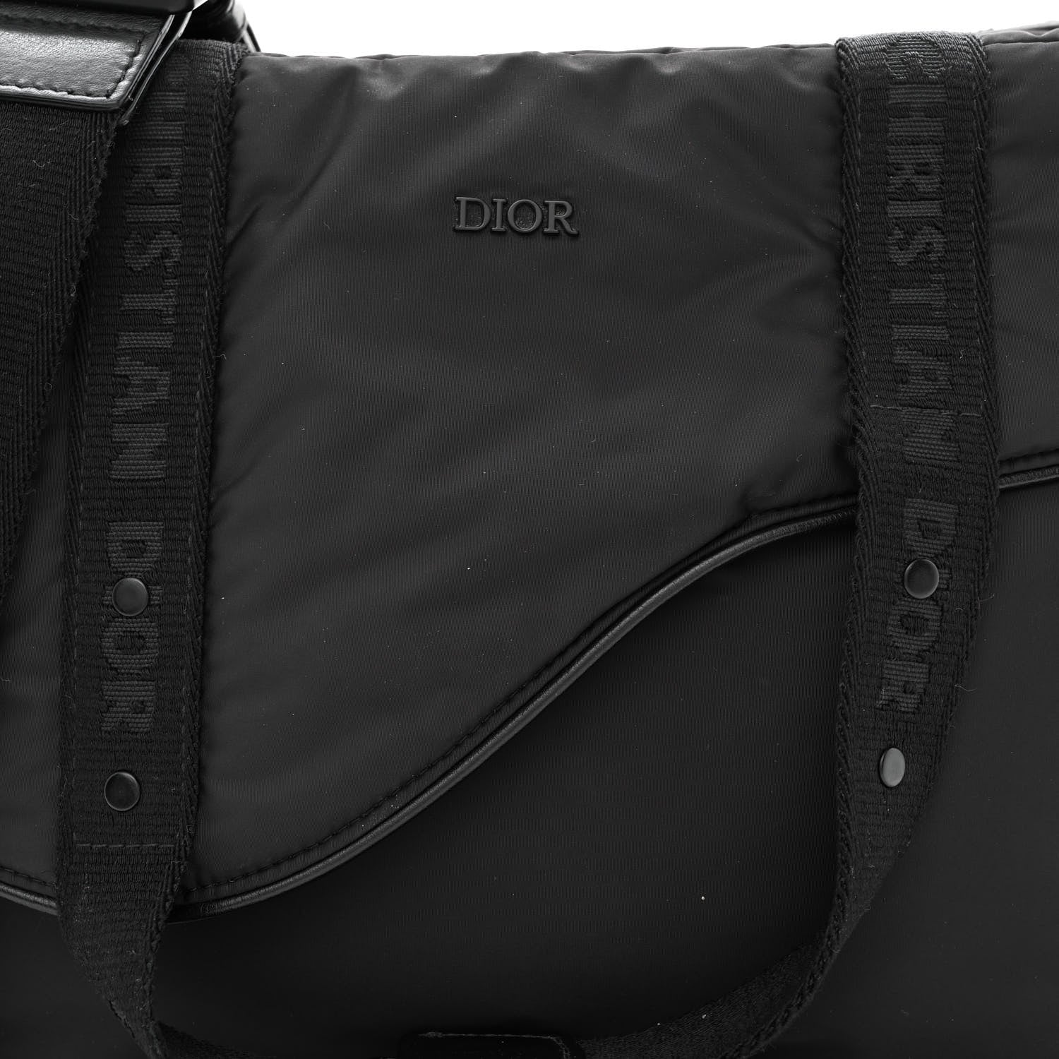 Christian Dior HOMME Nylon Saddle Messenger Bag Black 8 of 11