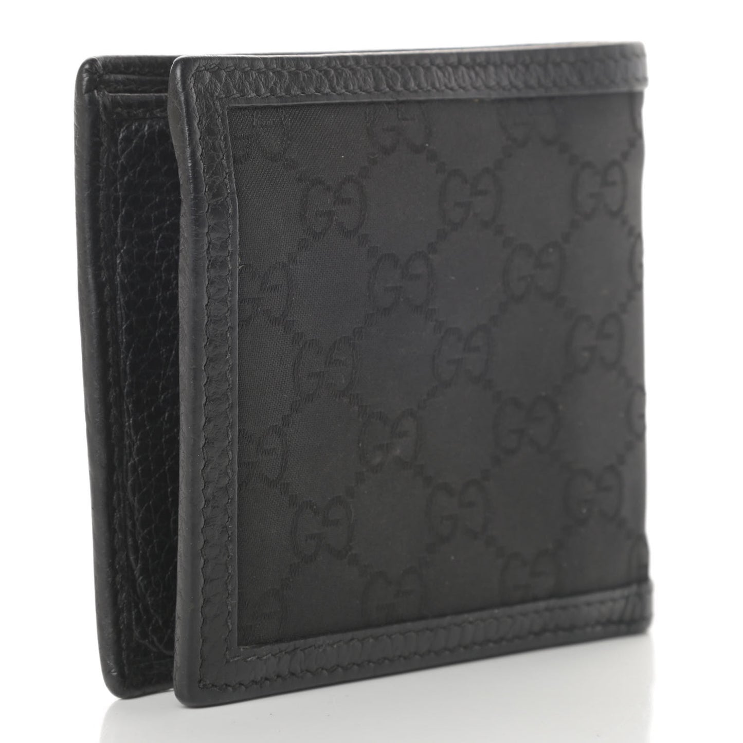 Nylon Monogram Bi-Fold Wallet Black