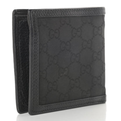 Gucci Nylon Monogram Bi-Fold Wallet Black 3 of 8