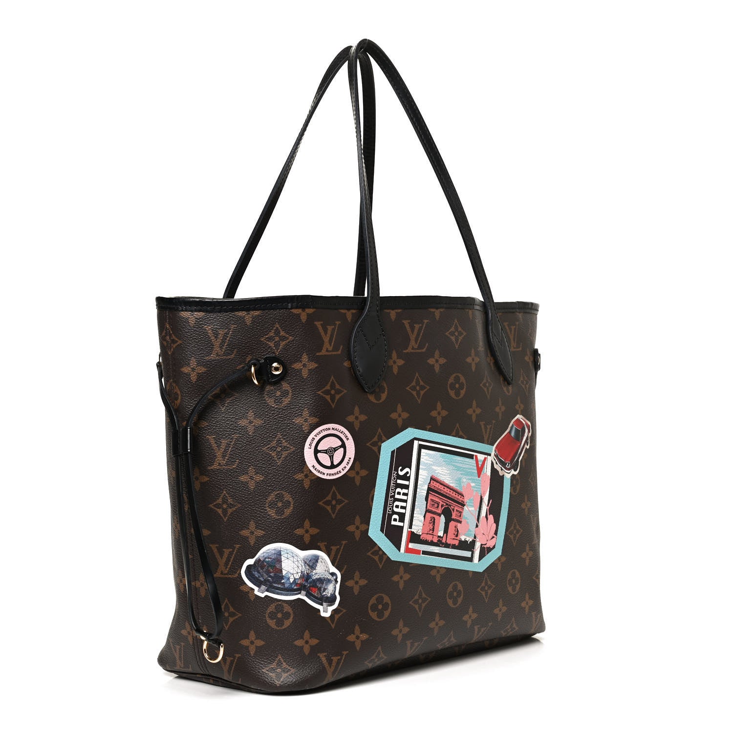 Louis Vuitton Monogram World Tour Neverfull MM 3 of 12