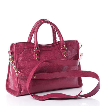 Balenciaga Agneau Classic Gold Hardware S City Rose Dahlia 3 of 10