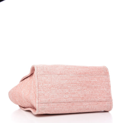 Chanel Straw Lurex Medium Deauville Tote Pink 4 of 10