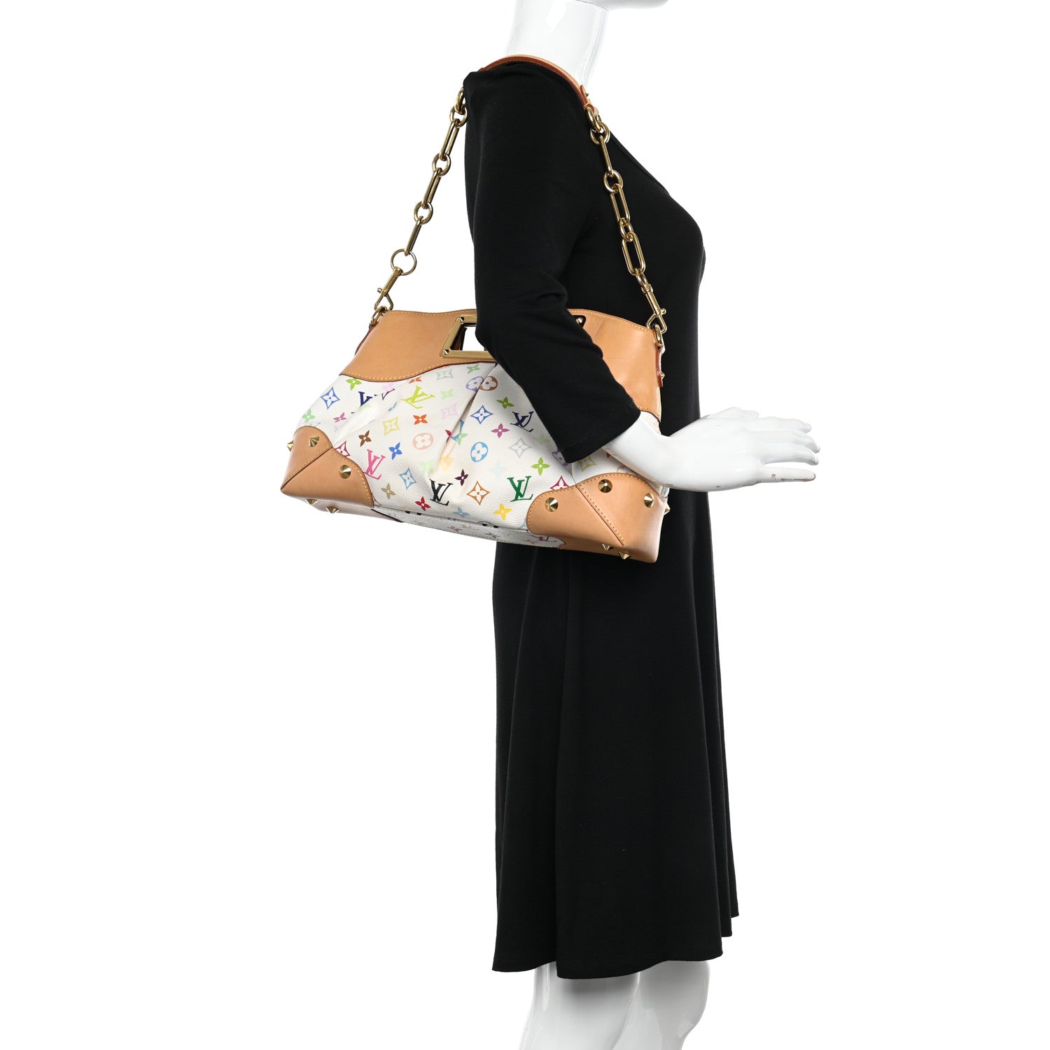 Louis Vuitton Monogram Multicolor Judy MM White 2 of 10