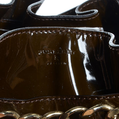 Burberry House Check Patent Margaret Bag Brown 8 of 9