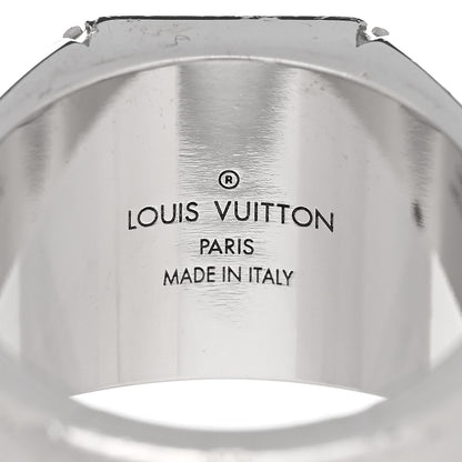 Louis Vuitton Monogram Signet Ring M Silver 5 of 6