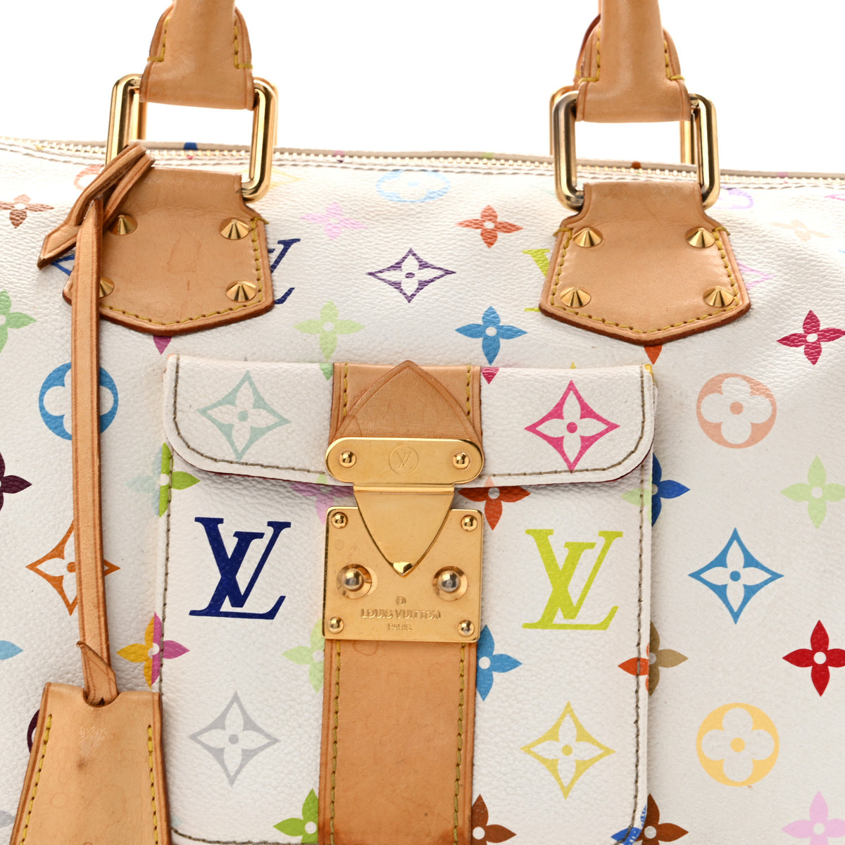 Louis Vuitton Monogram Multicolor Speedy 30 White 6 of 13