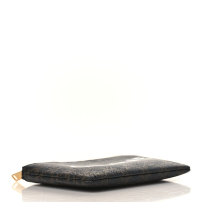 Celine Triomphe Canvas Logo Coin and Card Pouch With Hook Black 4 of 8
