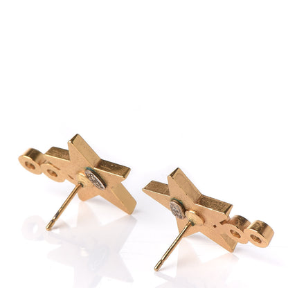 Chanel Enamel Coco Star Earrings Black Gold 4 of 4