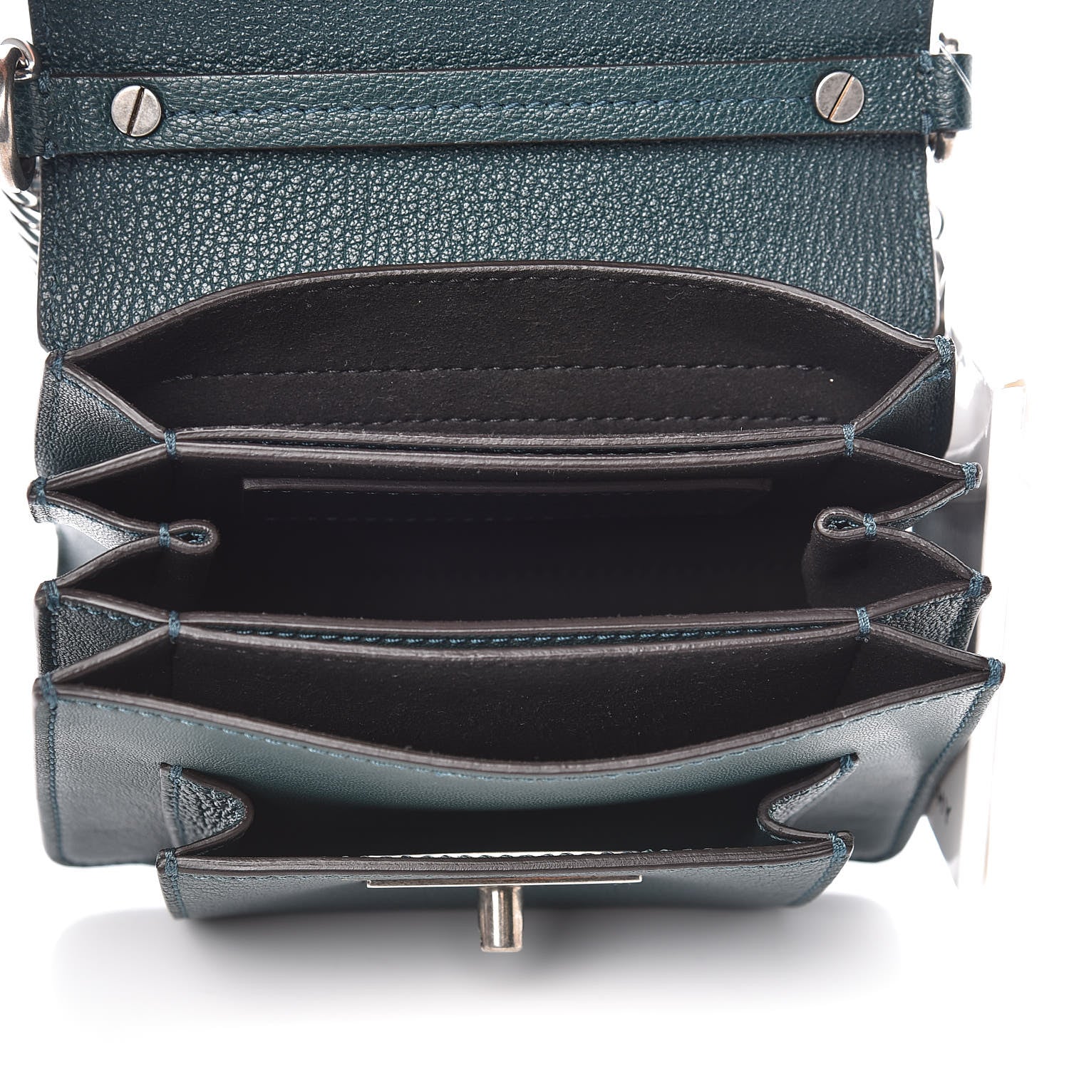 Givenchy Goatskin Suede Mini GV3 Shoulder Bag Fir Green 5 of 6